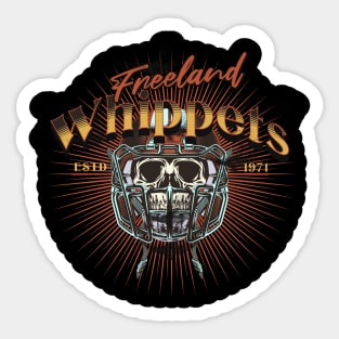 Whippets skull football helmet Sticker